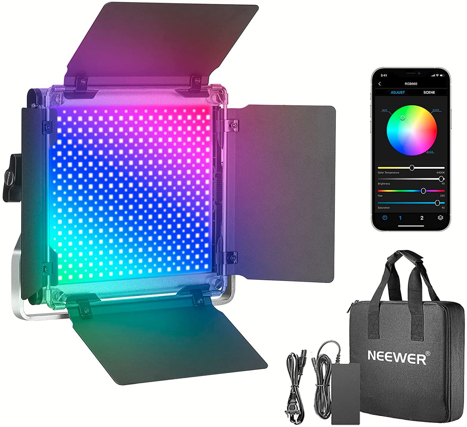 Neewer 660 RGB PRO (Power 50W)  LED + Visico LS-8005 + NP-970 punjač - 2